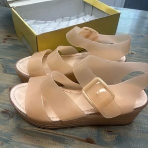 Womens nude jelly sandals size 7.5 New!